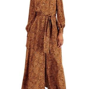 INC International Concepts Animal Print Long Sleeve Dress